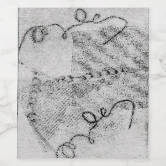 Blind reliëf wijn etiket (Enkel label)