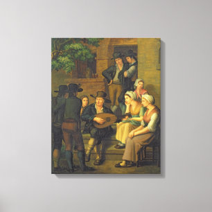 Blind Singer, 1828 Canvas Afdruk