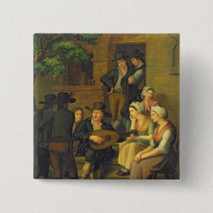 Blind Singer, 1828 Vierkante Button 5,1 Cm