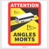 Blind Spot Angles Morts - Bus Sticker (Vel)