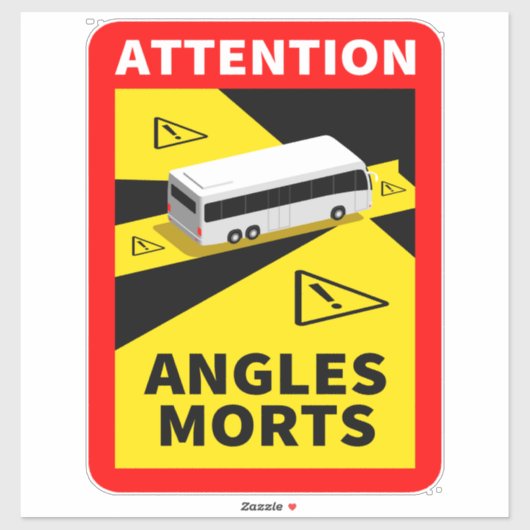 Blind Spot Angles Morts - Bus Sticker (Vel)