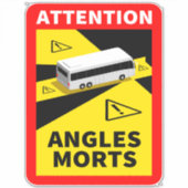 Blind Spot Angles Morts - Bus Sticker (Voorkant)