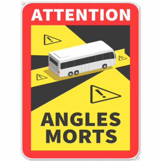 Blind Spot Angles Morts - Bus Sticker (Voorkant)