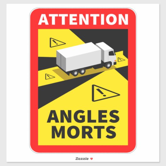 Blind Spot Hoeken Morts Truck Sticker (Vel)