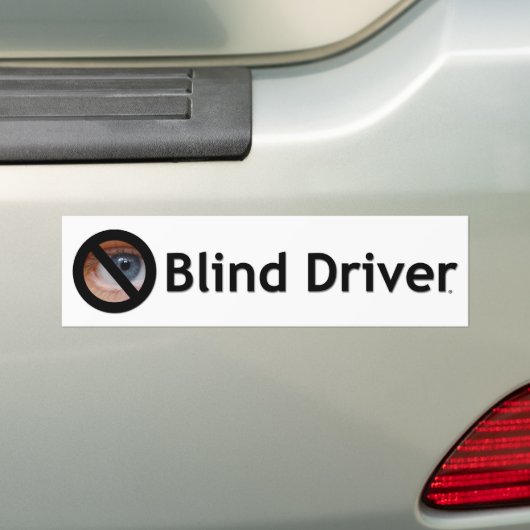 Blind stuurprogramma bumpersticker (Op auto)
