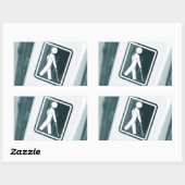 Blind teken ontwerp rechthoekige sticker (Vel)