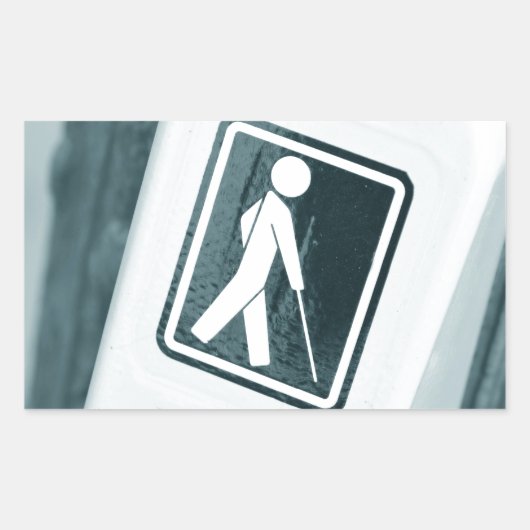 Blind teken ontwerp rechthoekige sticker (Voorkant)