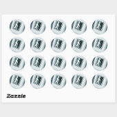 Blind teken ontwerp ronde sticker (Vel)