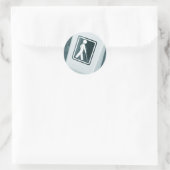 Blind teken ontwerp ronde sticker (Tas)