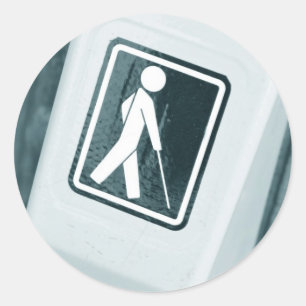 Blind teken ontwerp ronde sticker