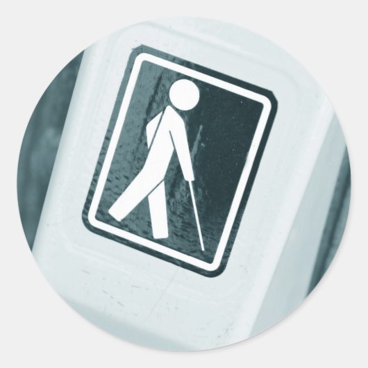 Blind teken ontwerp ronde sticker (Voorkant)