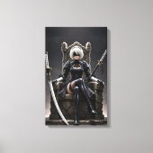 Blind Throne - Dark Fantasy Gothic Warrior Canvas Afdruk (Voorkant)