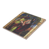 Blind Tobit en Wife Anna, religie Tegeltje (Zijkant)