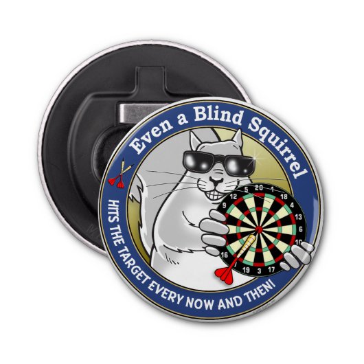 Blind vierkant button flesopener (Voorkant)