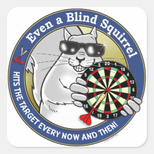 Blind vierkant vierkante sticker