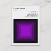 Blind vierkant - zwart naar Paars Visitekaartje (Achterkant)