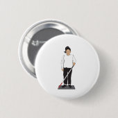 Blind Vrouw Ronde Button 5,7 Cm (Voorkant /achterkant)