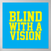 Blind With A Vision Blue Poster (Voorkant)