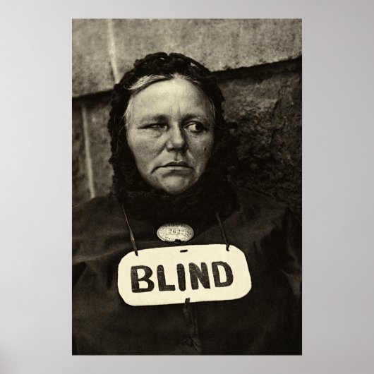 Blind Woman, New York 1917 Poster (Voorkant)