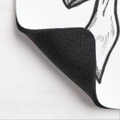 Blindbogen zwarte en witte tekening muismat (Hoek)