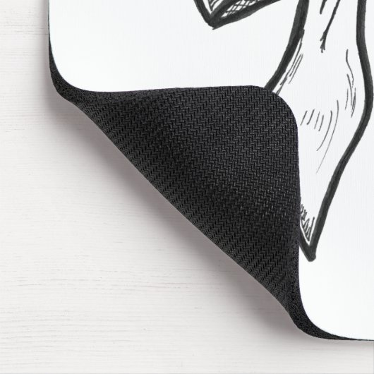 Blindbogen zwarte en witte tekening muismat (Hoek)