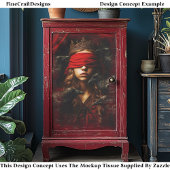 Blinddoek Koningin van de Gotische raven FC5L deco Tissuepapier