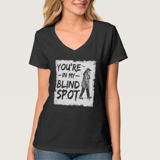 Blinde blindheid Bewustmaking visueel gehandicapte T-shirt (Voorkant)