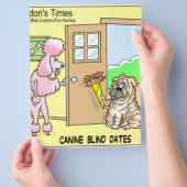 Blinde Dates voor Honden Grappige Honden Cartoon C Flyer (Hand)
