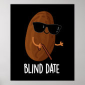 Blinde datum Funny Fruit Pun Dark BG Poster (Voorkant)