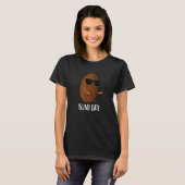 Blinde datum Funny Fruit Pun Dark BG T-shirt (Voorkant volledig)