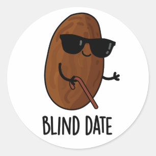 Blinde datum Funny Fruit Pun Ronde Sticker