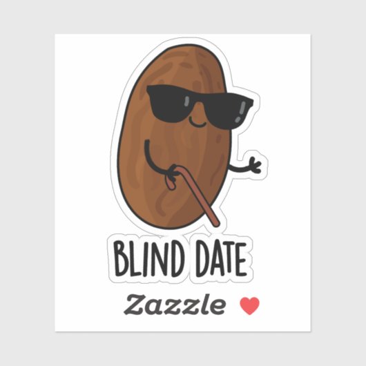 Blinde datum Funny Fruit Pun Sticker (Vel)