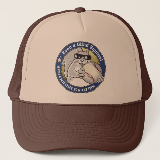 Blinde eekhoorn honkbal trucker pet (Voorkant)