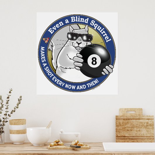 Blinde eekhoornpool poster (Keuken)