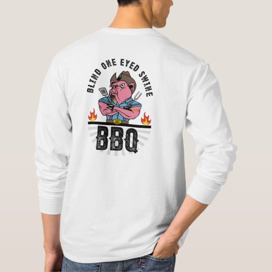 Blinde eenzijdige, langwerpige hoes t-shirt (Achterkant)