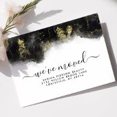 Blinde en gouden Waterverf Verplaatsende Aankondig Aankondigingskaart