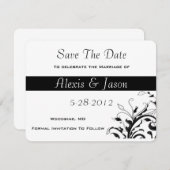 Blinde en witte sinaasappelen | Weddenschap Save t Save The Date (Voorkant / Achterkant)