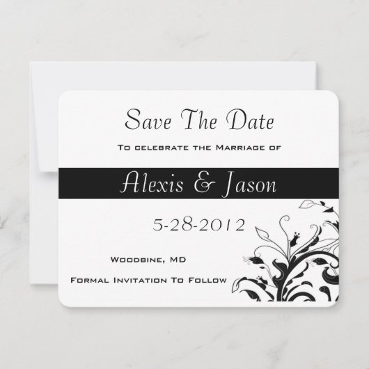 Blinde en witte sinaasappelen | Weddenschap Save t Save The Date (Voorkant)