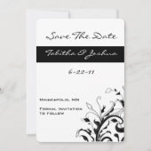 Blinde en witte sinaasappelwijn | Aangepast Save The Date (Voorkant)