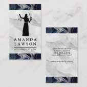 Blinde Justitie | Marmer | Wet Afsprakenkaartje (Voorkant / Achterkant)