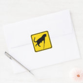 Blinde Katers Oversteekplaats ! Vierkante Sticker (Envelop)