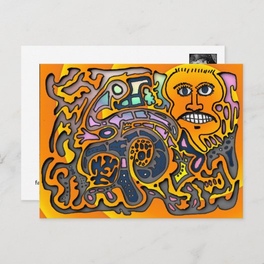 Blinde moddervlechten #1 briefkaart (Voorkant / Achterkant)