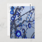 Blinde oogboom, blauwe nazar-amulet accessoires briefkaart (Voorkant / Achterkant)