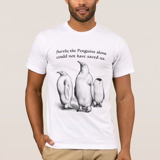 Blinde pinguïns, in de bergen van de waanzin T T-shirt (Voorkant)
