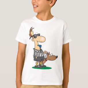 Blinde referentie die een fluitje T-shirt blaast