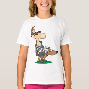 Blinde referentie die een fluitje T-shirt blaast