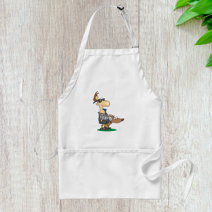 Blinde scheidsrechter blaast een fluitje standaard schort