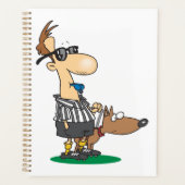 Blinde scheidsrechter blaast een fluitspiraal plan planner (Voorkant)