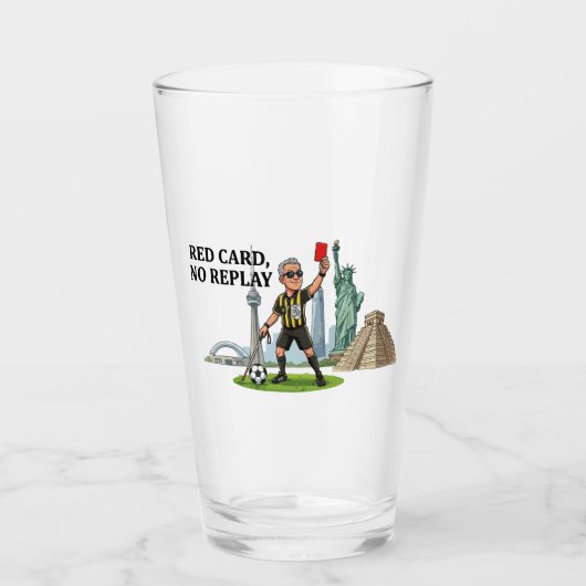 Blinde Scheidsrechter Rode Kaart Glas (Voorkant)