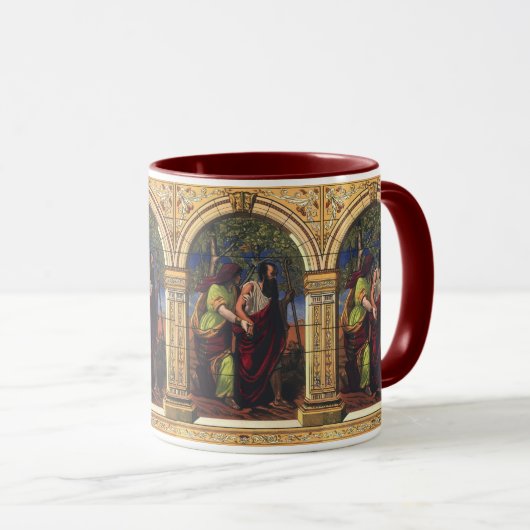 Blinde Tobit en vrouw Anna, Oude Religie Mok (Voorkant rechts)